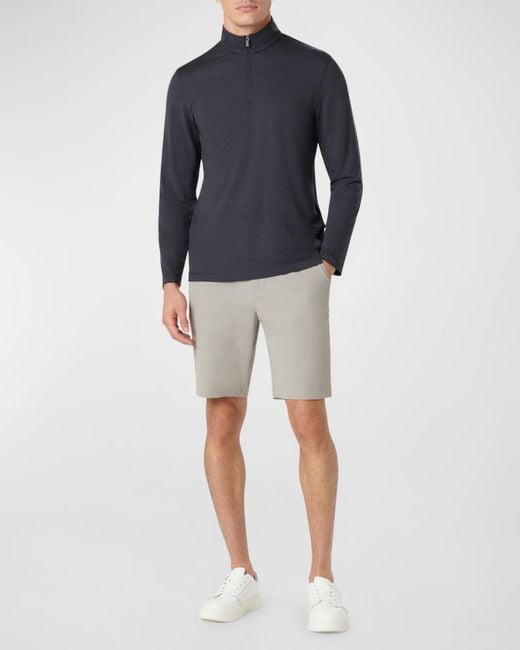 Bugatchi Blue Apos;S Uv50 Performance Quarter-Zip Sweater for men