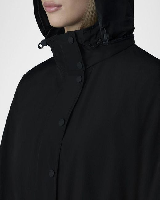 Mackage Black Keryn Mid-Length Rain Jacket