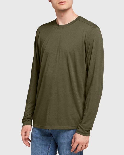 Fisher + Baker Green Everyday Long-Sleeve T-Shirt for men