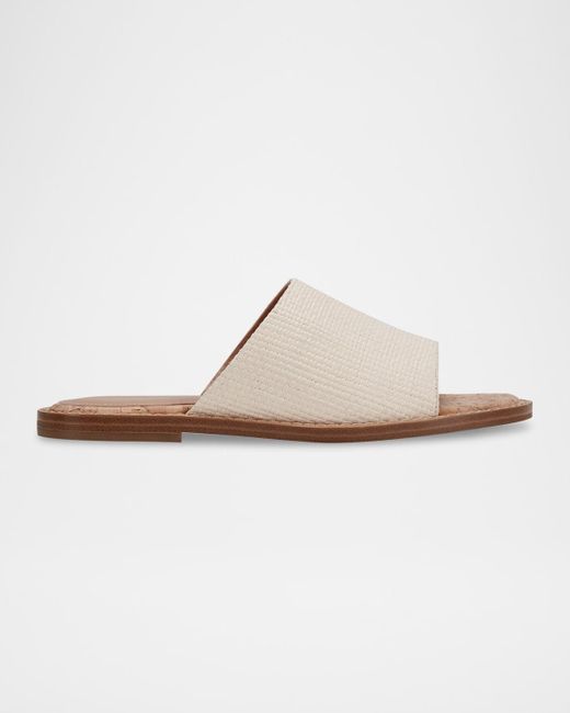 Marc Fisher White Grayce Woven Leather Sandals