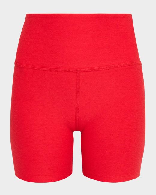 Beyond Yoga Red Spacedye Keep Pace Biker Shorts