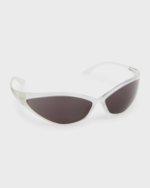 Balenciaga Multicolor Acetate Wrap Sunglasses for men