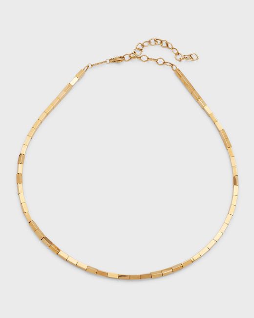 Azlee Natural 18k Small Gold Bar Necklace