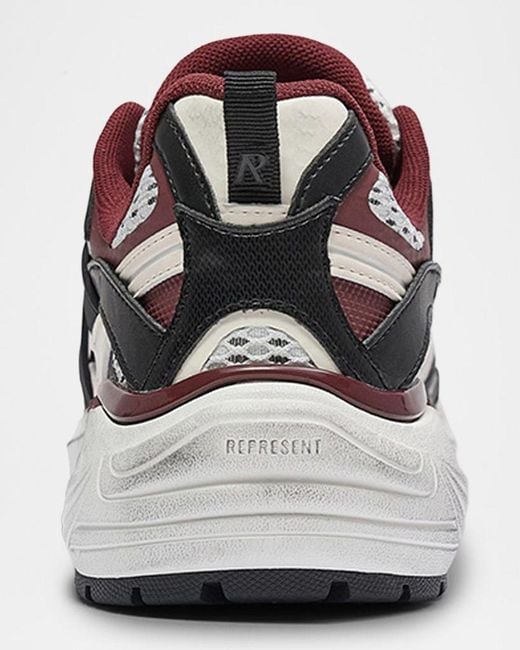Represent White Storm Runner Distressed Sneaker for men
