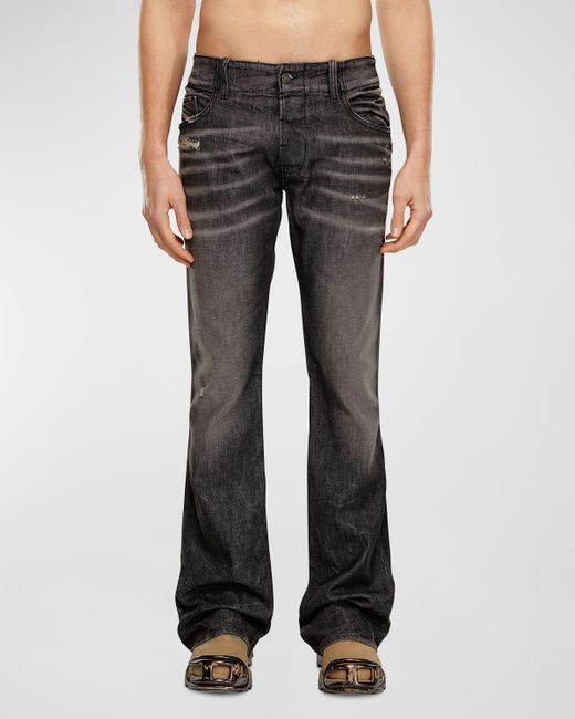 DIESEL Gray D-Backler Slim Bootcut Jeans for men