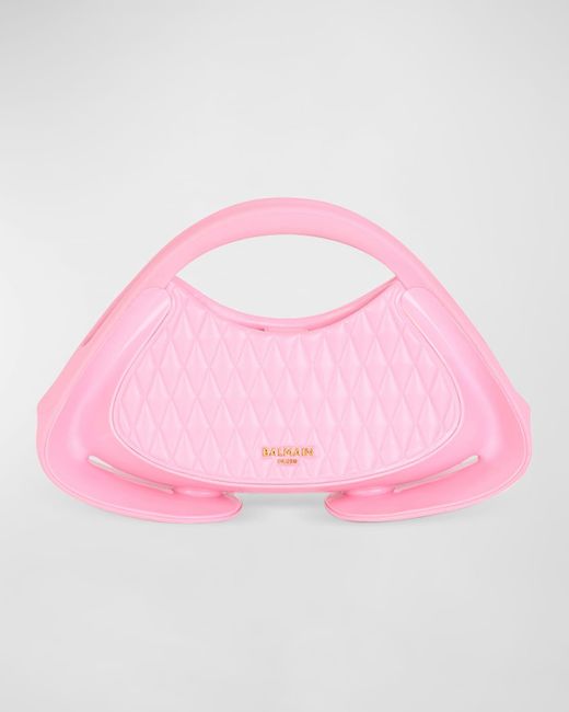 Balmain Pink Jolie Madame Medium Top-Handle Bag