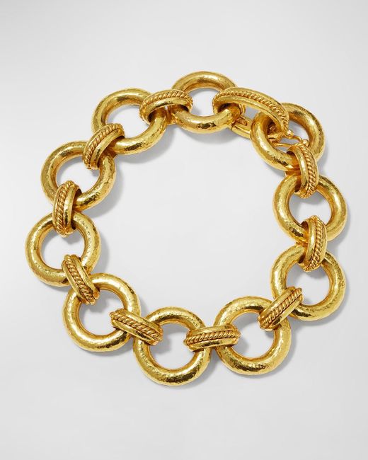 Elizabeth Locke Metallic Ravenna Link Bracelet With Hidden Clasp