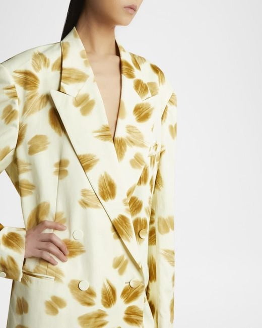 Dries Van Noten Metallic Blessy Oversized Double-Breasted Jacket
