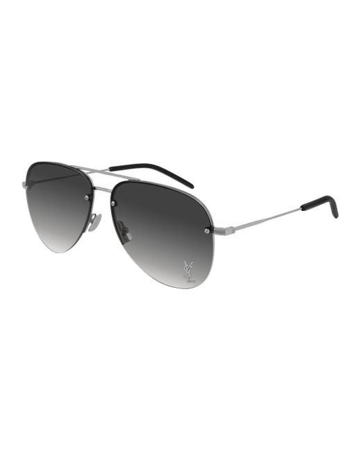 Saint Laurent YSL Rimless Square Metal Sunglasses