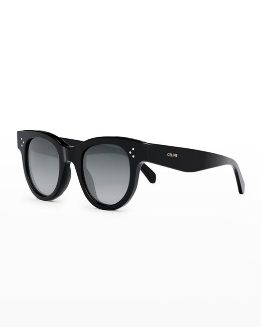 Céline Black Tortoiseshell Acetate Cat-Eye Sunglasses