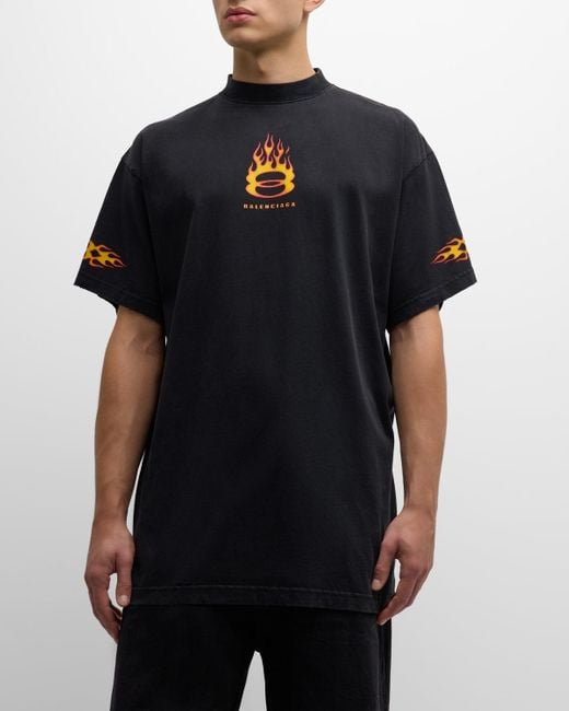 Balenciaga ブラック Burning Unity 長袖Tシャツ Burning Unity T-Shirt - Balenciaga