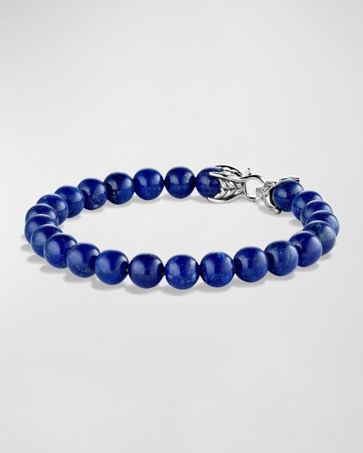 David Yurman Blue Spiritual Beads Bracelet With Lapis Lazuli for men