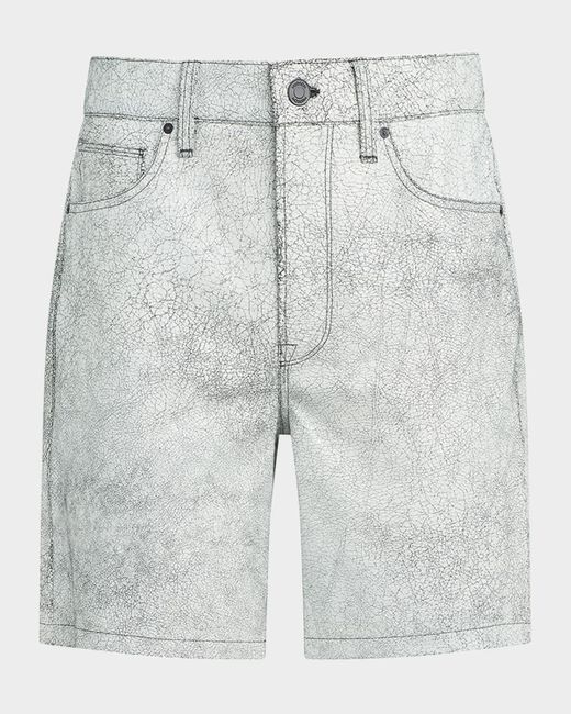 Hudson Gray Clint Cracked Leather Shorts for men