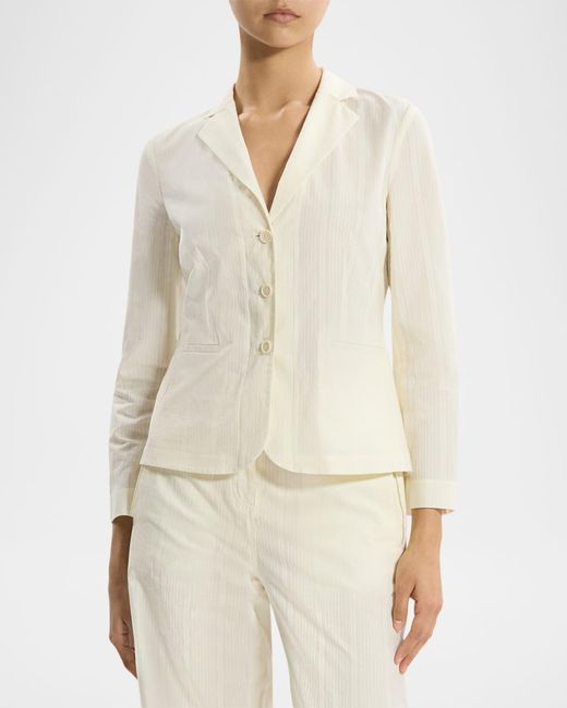 Theory Natural Shrunken Three-Button Jacket