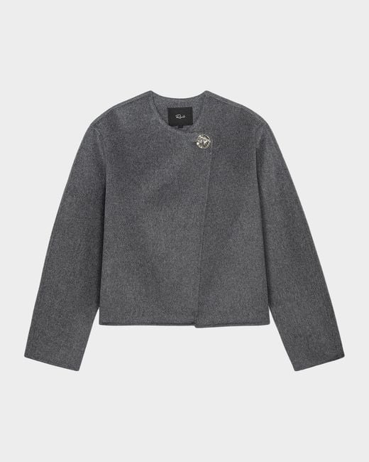 Rails Gray Ronda Wool-Blend Wrap Jacket