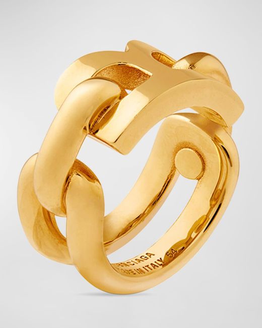 Balenciaga Metallic B Chain 2.0 Ring
