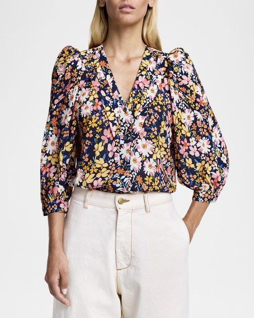 Smythe Multicolor Frontier V-Neck Blouse