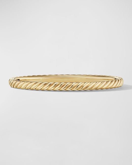 David Yurman Natural Sculpted Cable Bracelet In 18k Gold, 4.5mm