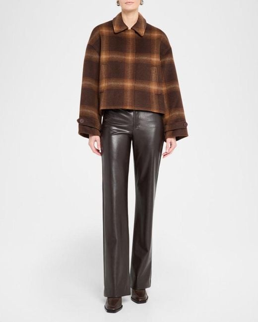 Jonathan Simkhai Brown Colby Plaid Jacket