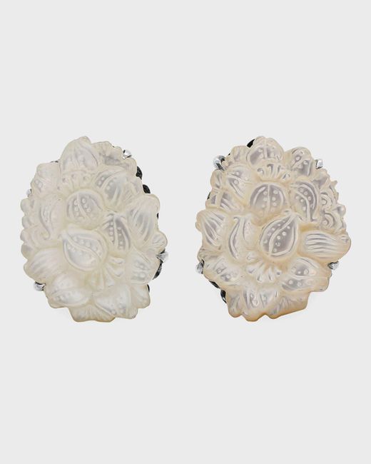 Stephen Dweck Natural White Carved Earrings