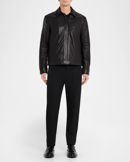 Jonathan Simkhai Black Apos;S Landon Collared Leather Jacket for men