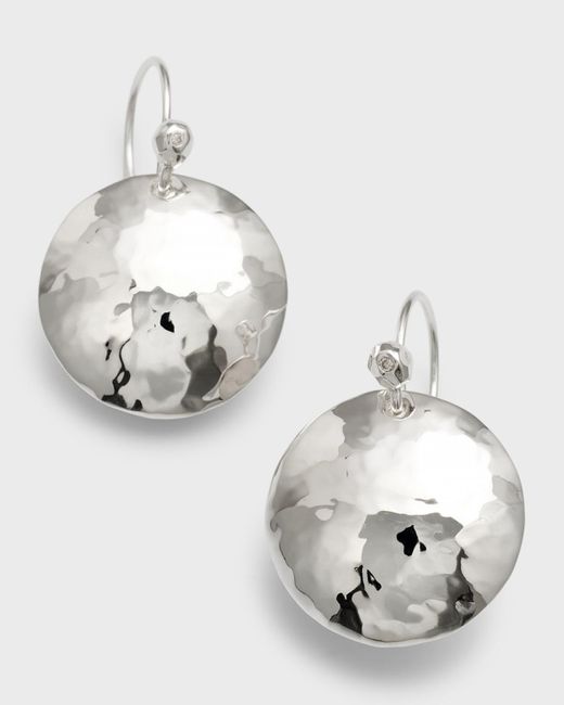 Ippolita Metallic Disc Earrings In Sterling Silver With Diamonds