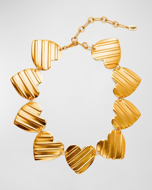 Elizabeth Cole Metallic Illiana Heart Necklace