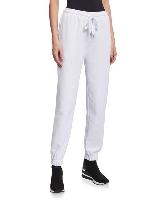 The Upside White Major French Terry Track Pants