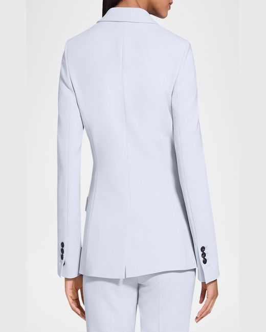 Theory Purple Admiral Crepe One-Button Staple Blazer