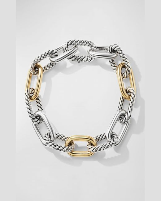 David Yurman Metallic Dy Madison Chain Bracelet In Silver With 18k Gold, 11mm