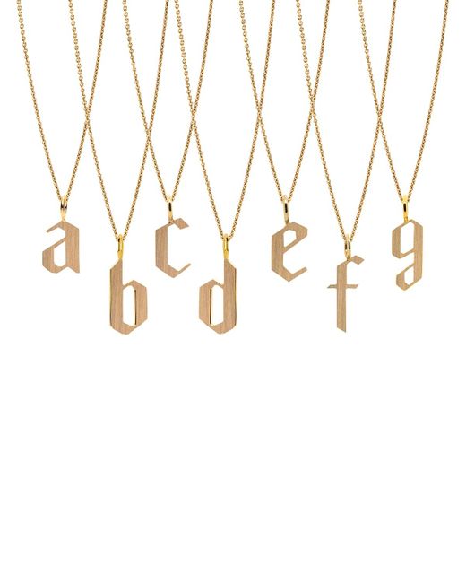 Bridget King Jewelry White 14K Alphabet Necklace