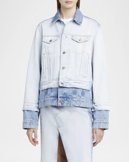 Stella McCartney Blue Mixed Denim Jacket