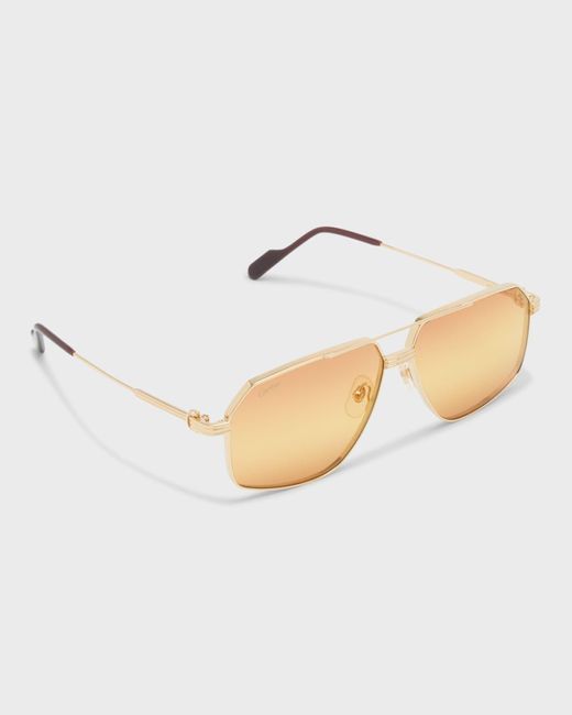 Cartier Natural Metal Aviator Sunglasses for men
