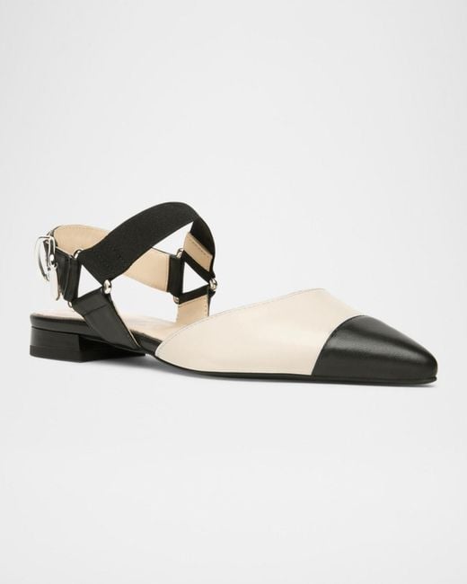 Nero Giardini Multicolor Bicolor Cap-Toe Slingback Flats
