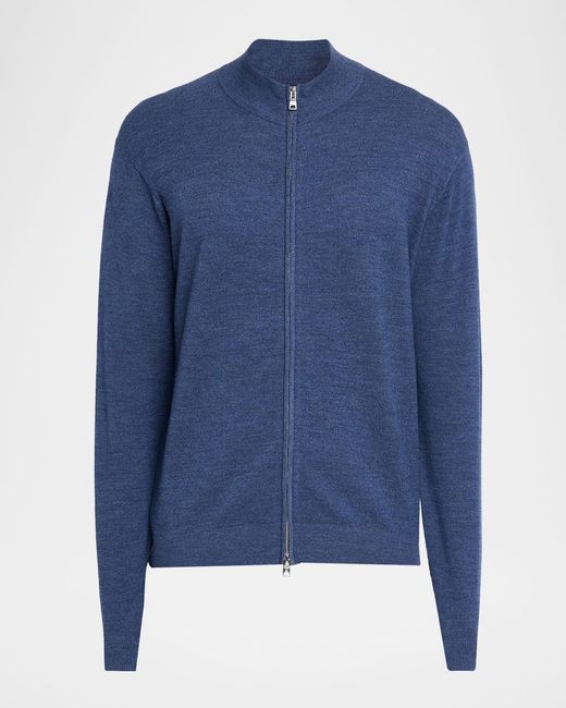 Peter Millar Blue Apos;S Excursionist Flex Full-Zip Sweater for men