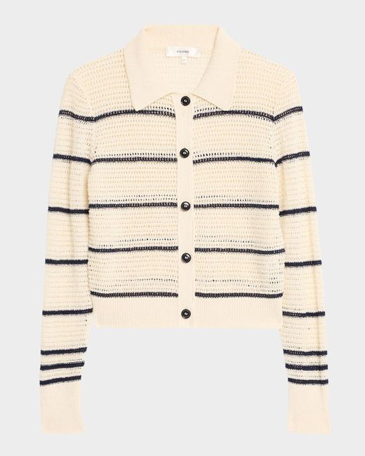 FRAME Natural The Shrunken Cardigan