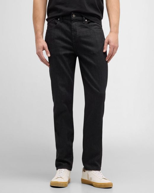 7 For All Mankind Black Slimmy Squiggle Jeans for men