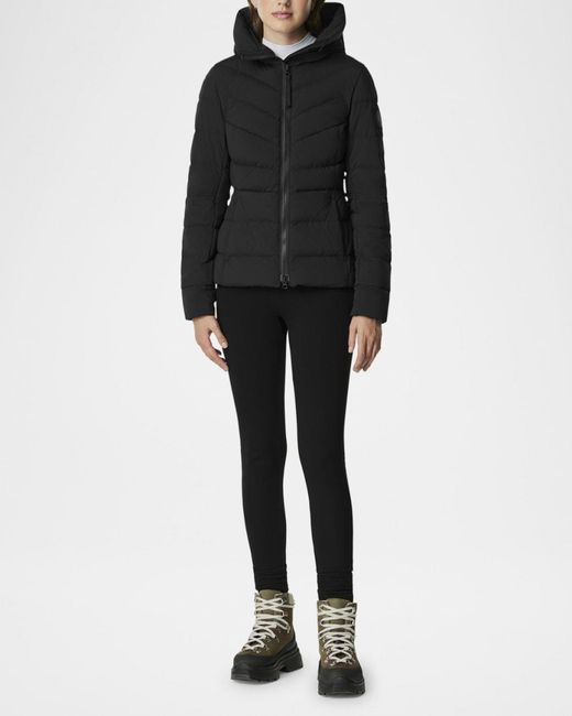 Canada Goose Black Clair Hooded Down Puffer Jacket
