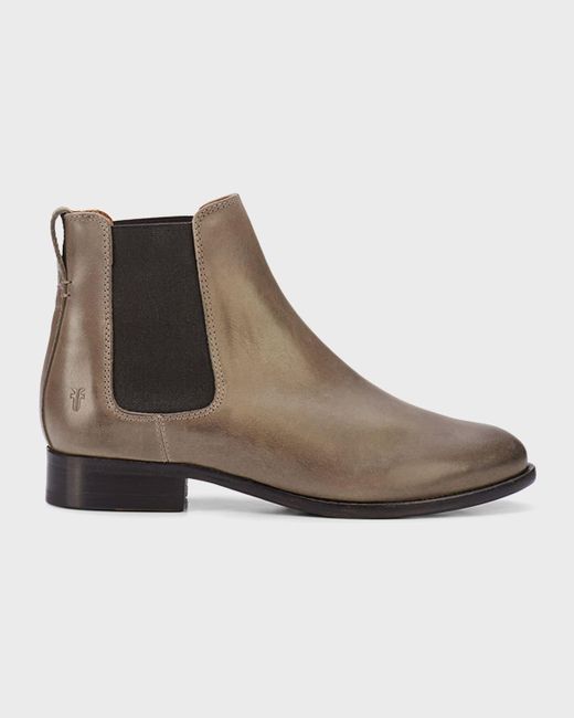Frye Brown Carly Leather Chelsea Booties
