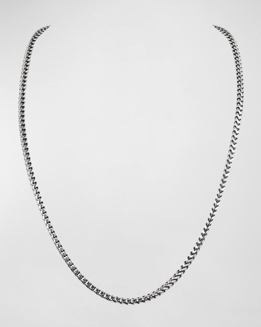 Konstantino Metallic Sterling Silver Chain Necklace, 22" for men