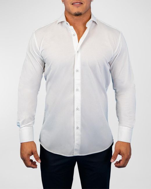 Maceoo White Einstein True Dress Shirt for men
