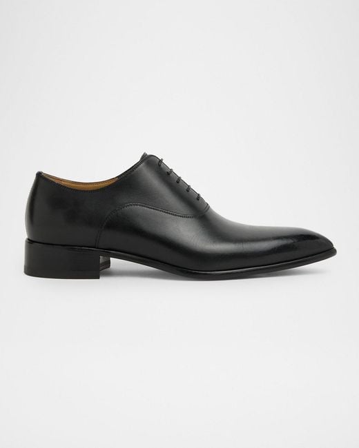 Christian Louboutin Black Pelvis Leather Oxford Shoes for men
