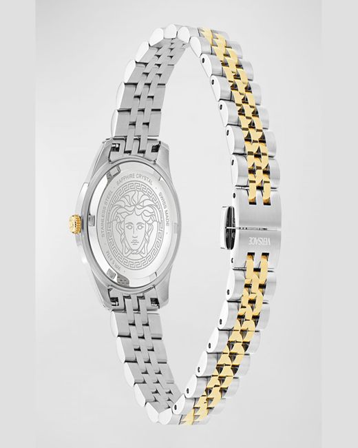 Versace Metallic 30Mm Greca Time Watch With Bracelet Strap