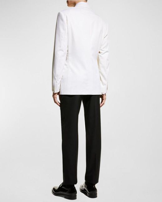Brioni White Apos;S Solid Wool Dinner Jacket for men