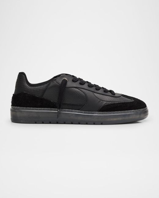 Represent Black Virtus Mixed-Leather Sneakers for men