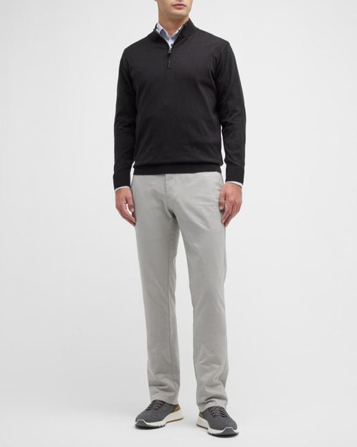 Peter Millar Gray Apos;S Pilot Flat Front Trousers for men