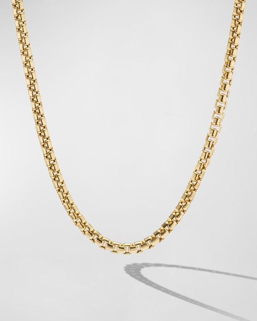 David Yurman Metallic Box Chain Necklace In 18k Gold, 2.7m, 26"l for men