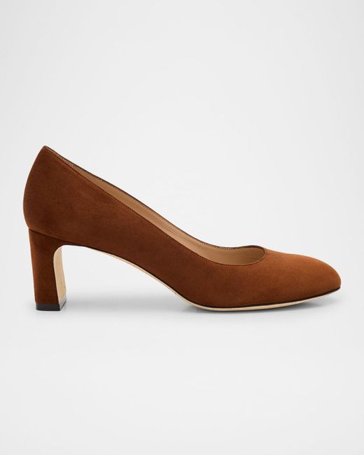 Stuart Weitzman Brown Babette Suede Pumps