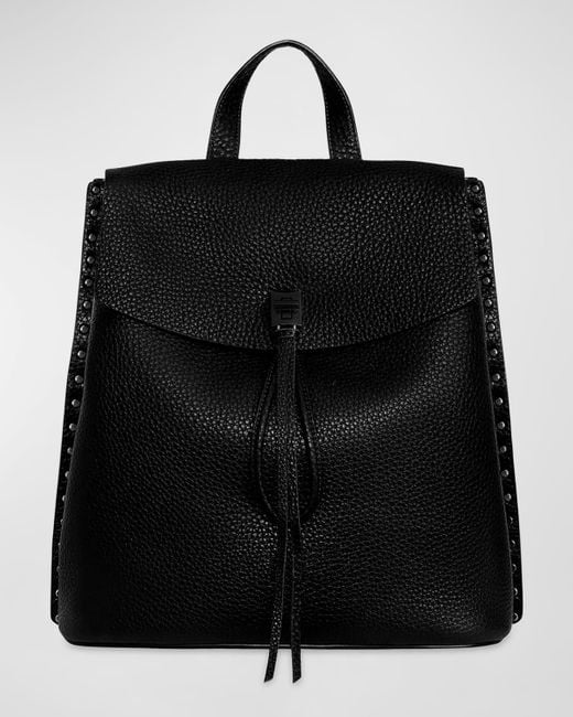 Rebecca Minkoff Black Darren Signature Leather Backpack