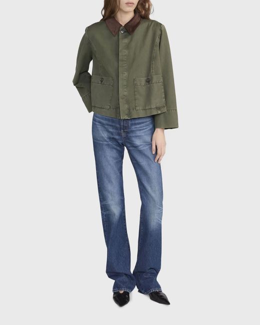 FRAME Green The Mini Swing Jacket